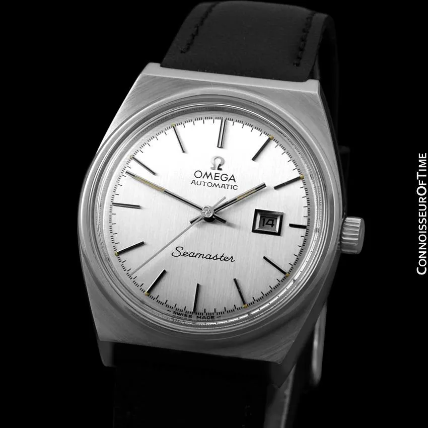 1974 Omega Seamaster Unisex Midsize Vintage Retro Dive Watch, Date - Stainless Steel