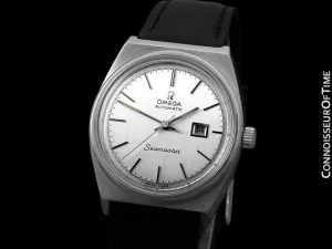 1974 Omega Seamaster Unisex Midsize Vintage Retro Dive Watch, Date - Stainless Steel