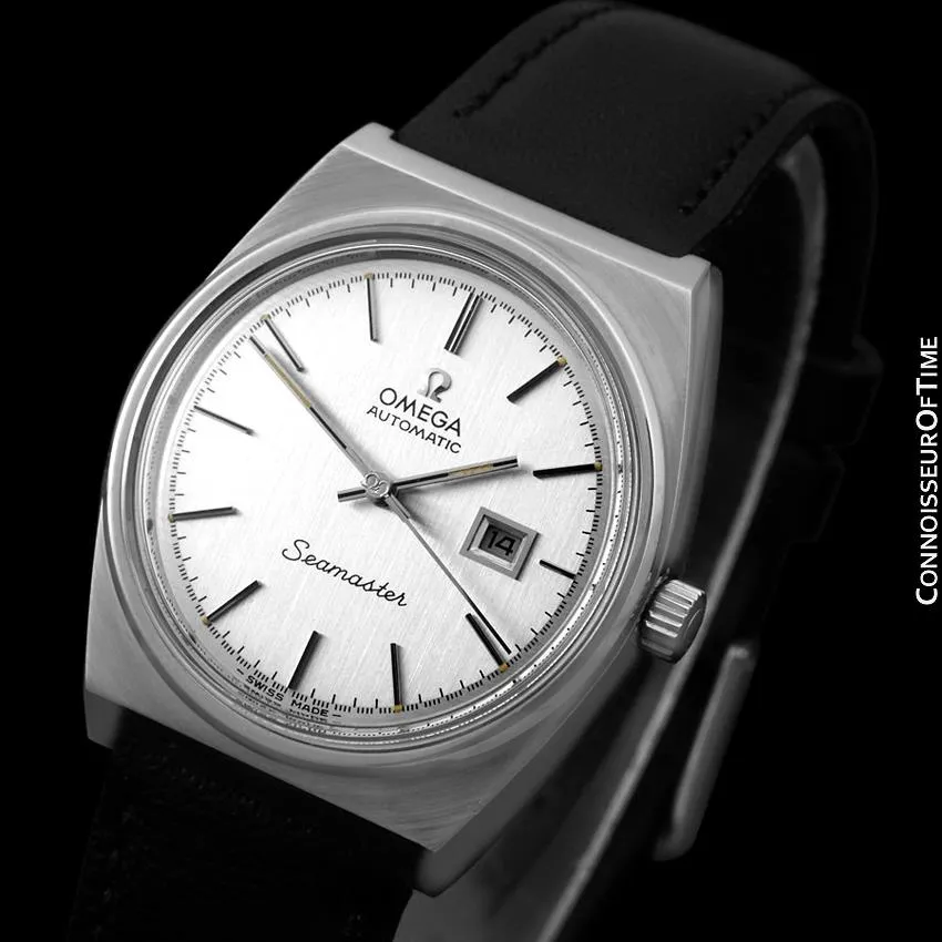 1974 Omega Seamaster Unisex Midsize Vintage Retro Dive Watch, Date - Stainless Steel