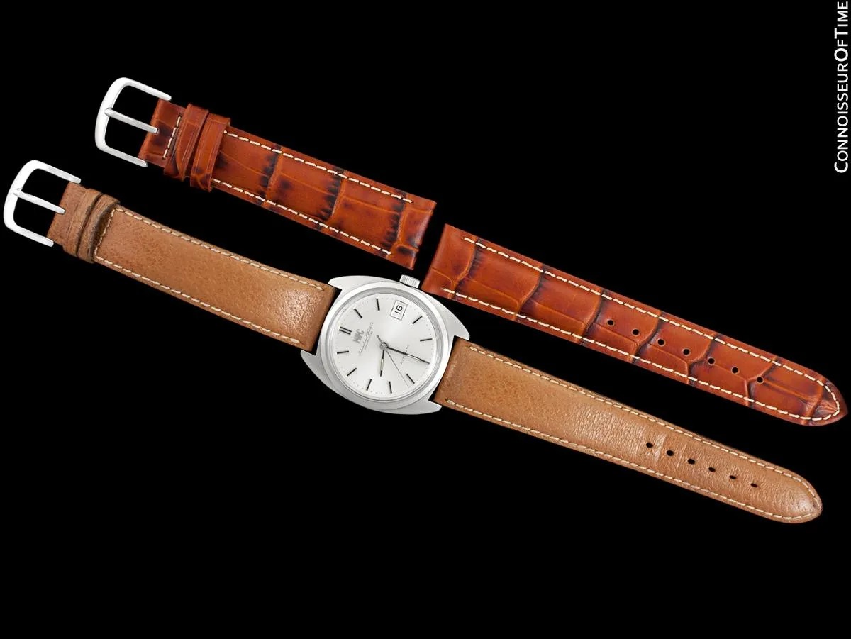 1978 IWC Vintage Mens Automatic Watch, Silver Dial with Date, Stainless Steel - Like New Old Stock