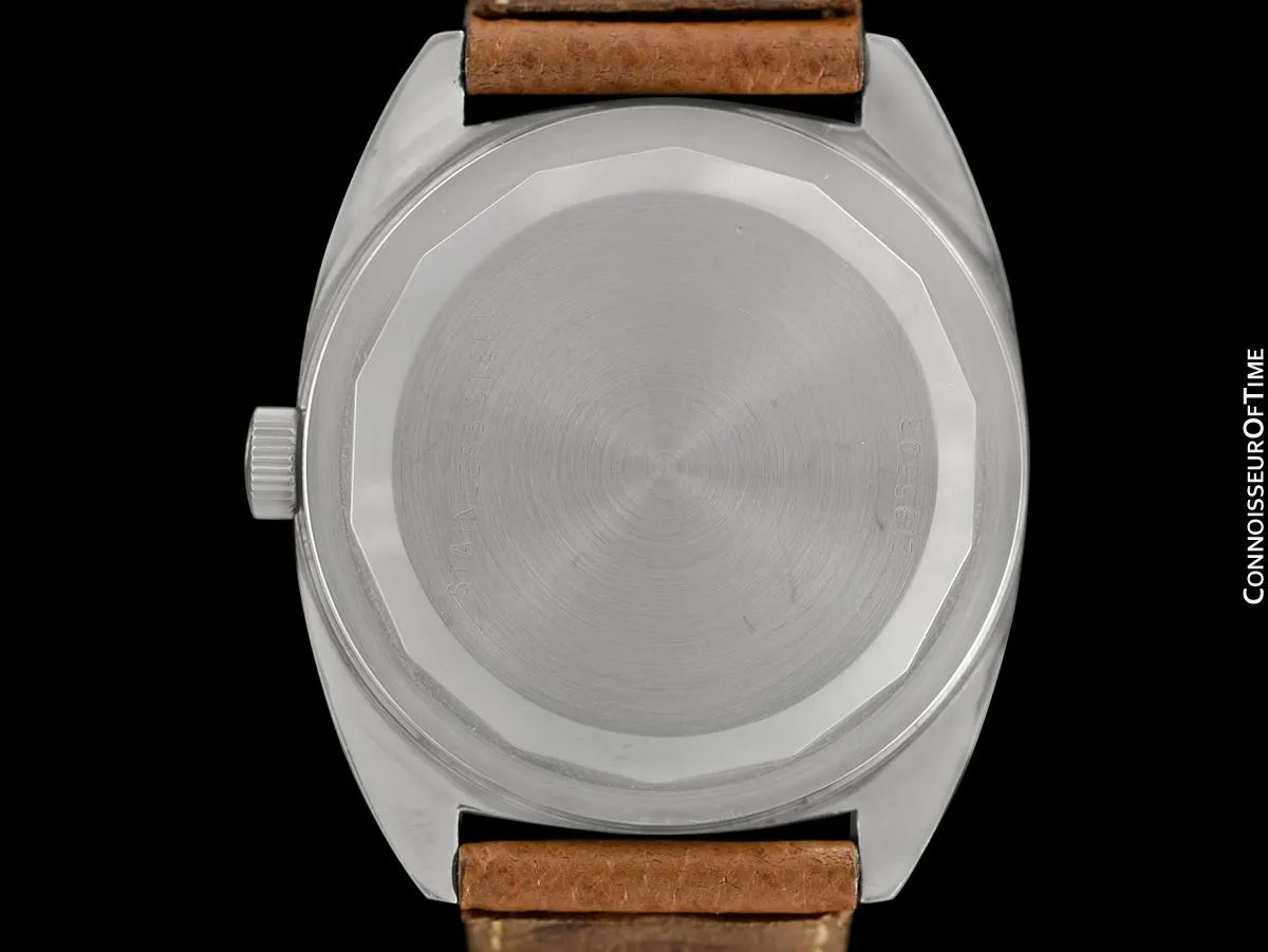 1978 IWC Vintage Mens Automatic Watch, Silver Dial with Date, Stainless Steel - Like New Old Stock
