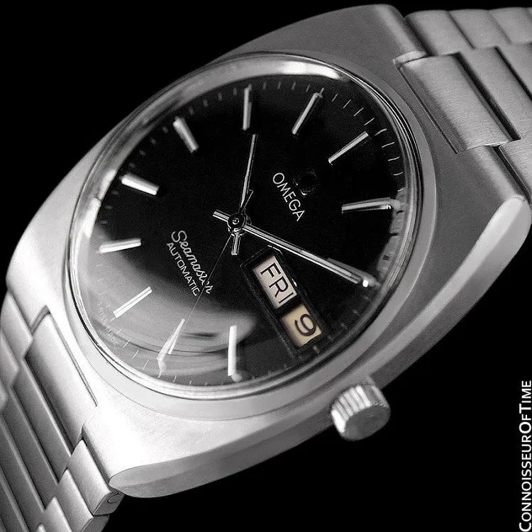 1978 Omega Seamaster Vintage Mens Bracelet Watch, Automatic, Day Date - Stainless Steel