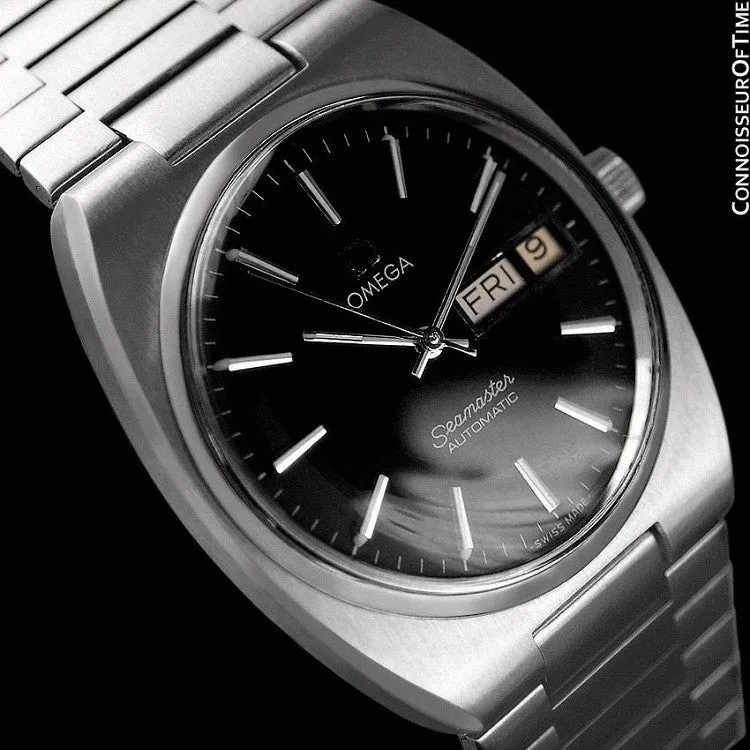 1978 Omega Seamaster Vintage Mens Bracelet Watch, Automatic, Day Date - Stainless Steel