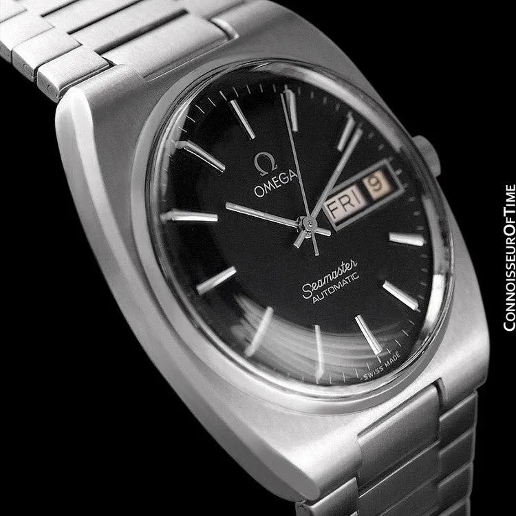 1978 Omega Seamaster Vintage Mens Bracelet Watch, Automatic, Day Date - Stainless Steel
