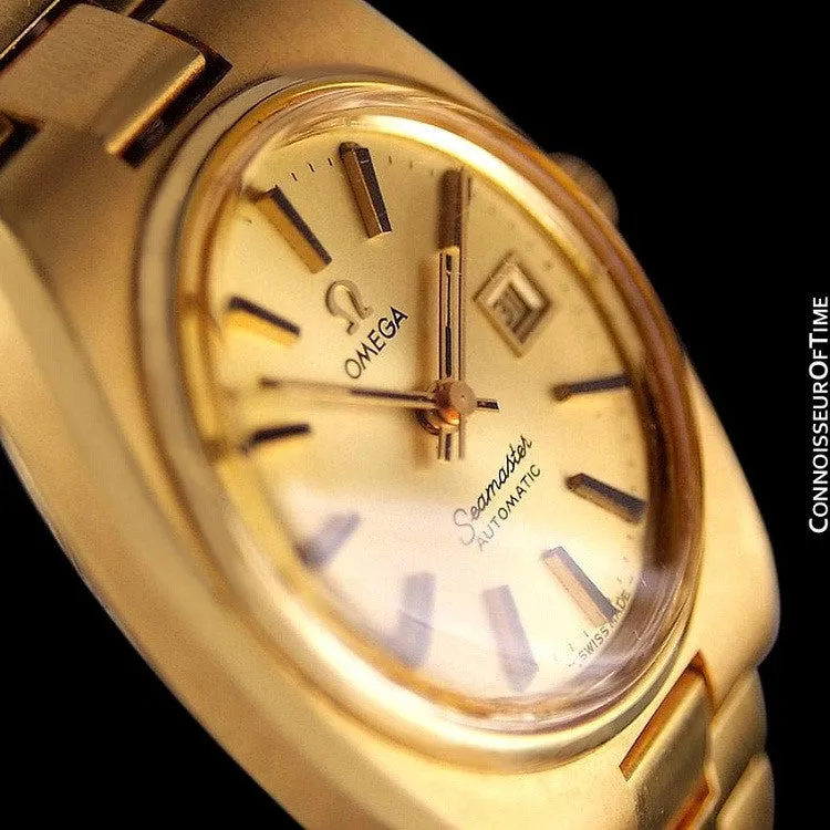 1979 Omega Seamaster Vintage Ladies Automatic Watch - 18K Gold Plated & Stainless Steel