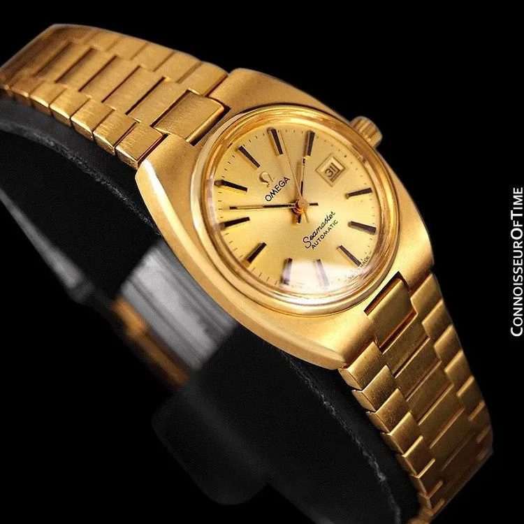 1979 Omega Seamaster Vintage Ladies Automatic Watch - 18K Gold Plated & Stainless Steel