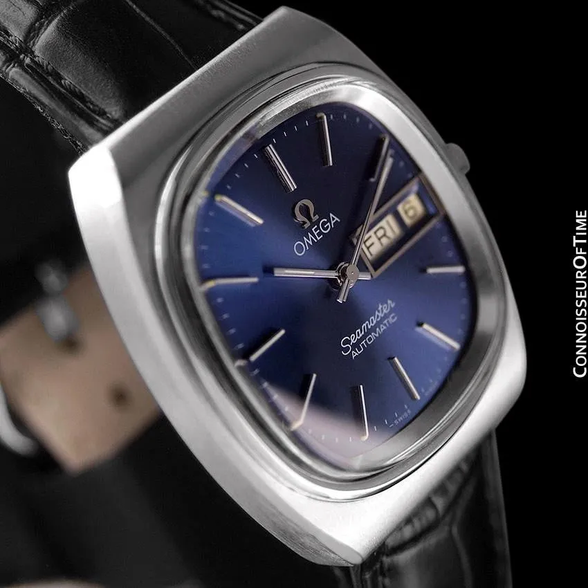 1979 Omega Seamaster Vintage Mens Watch, Automatic, Day Date - Stainless Steel
