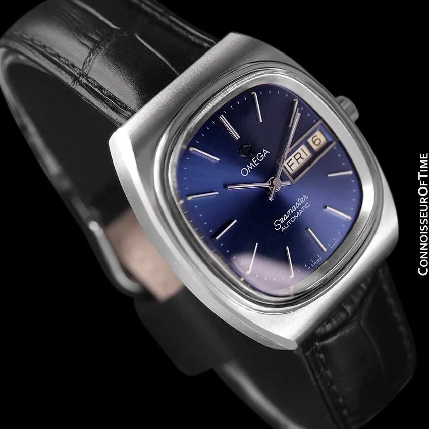 1979 Omega Seamaster Vintage Mens Watch, Automatic, Day Date - Stainless Steel