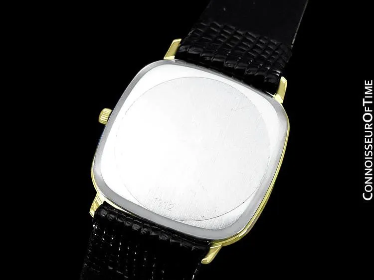 1980 Omega De Ville Classic Retro Mens Accuset Watch, Quick-Setting Hour, Date - 18K Gold Plated & Stainless Steel