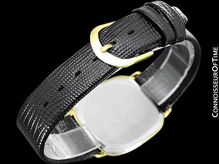 1980 Omega De Ville Classic Retro Mens Accuset Watch, Quick-Setting Hour, Date - 18K Gold Plated & Stainless Steel