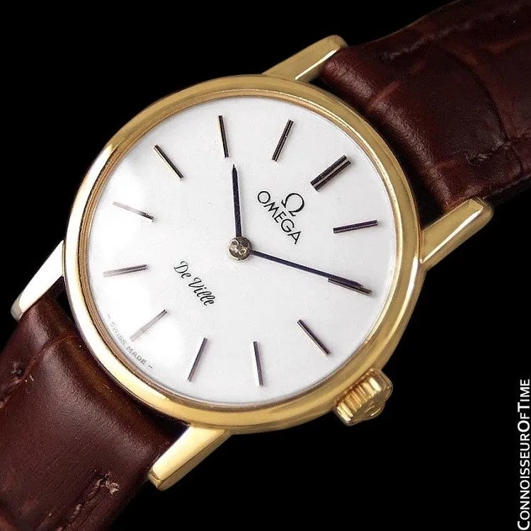 1980 Omega De Ville Vintage Ladies Watch - 18K Gold Plated & Stainless Steel
