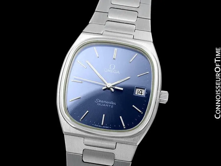 1980 Omega Seamaster Classic Vintage Mens Quartz Watch, Date - Stainless Steel