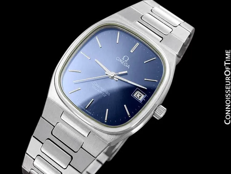 1980 Omega Seamaster Classic Vintage Mens Quartz Watch, Date - Stainless Steel