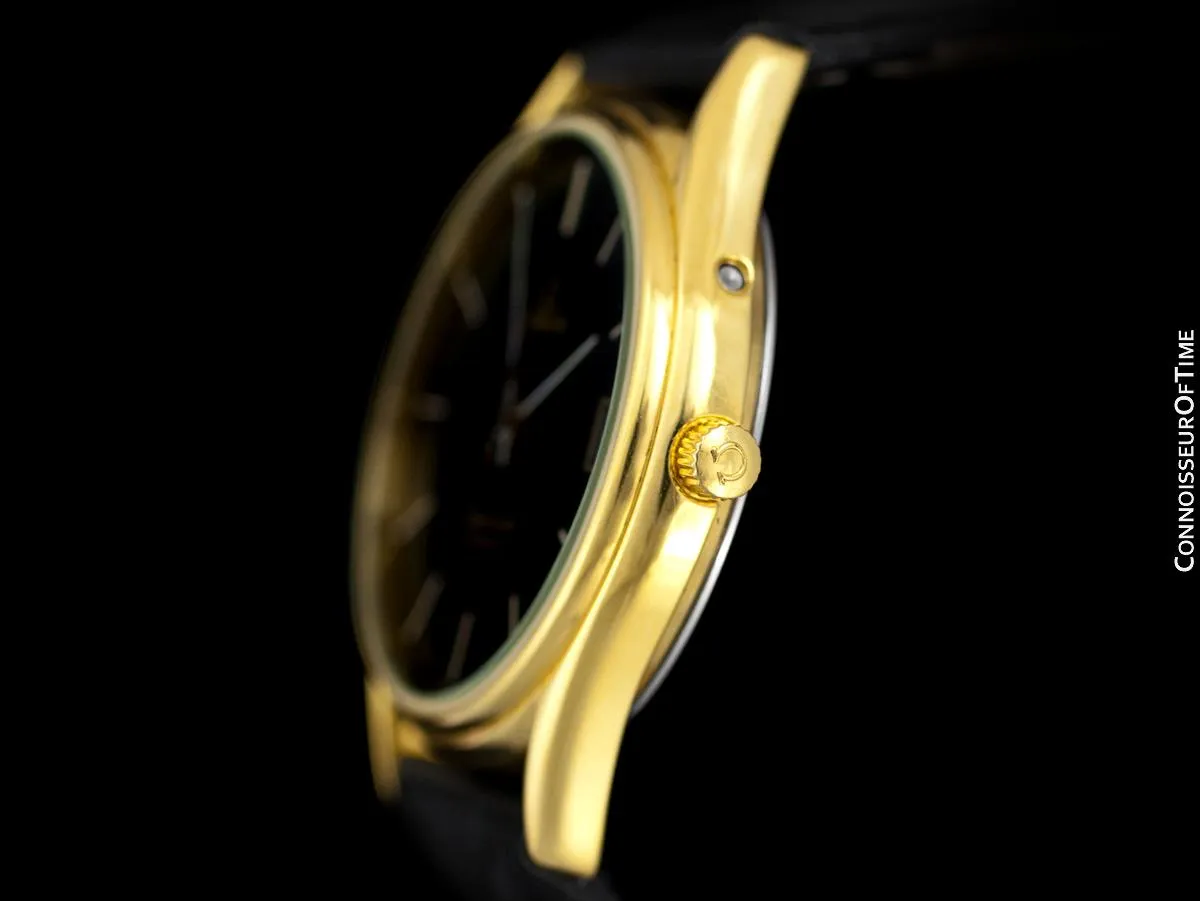 1982 Omega Seamaster Classic Accuset Vintage Mens Quartz Watch - 18K Gold Plated and Stainless Steel