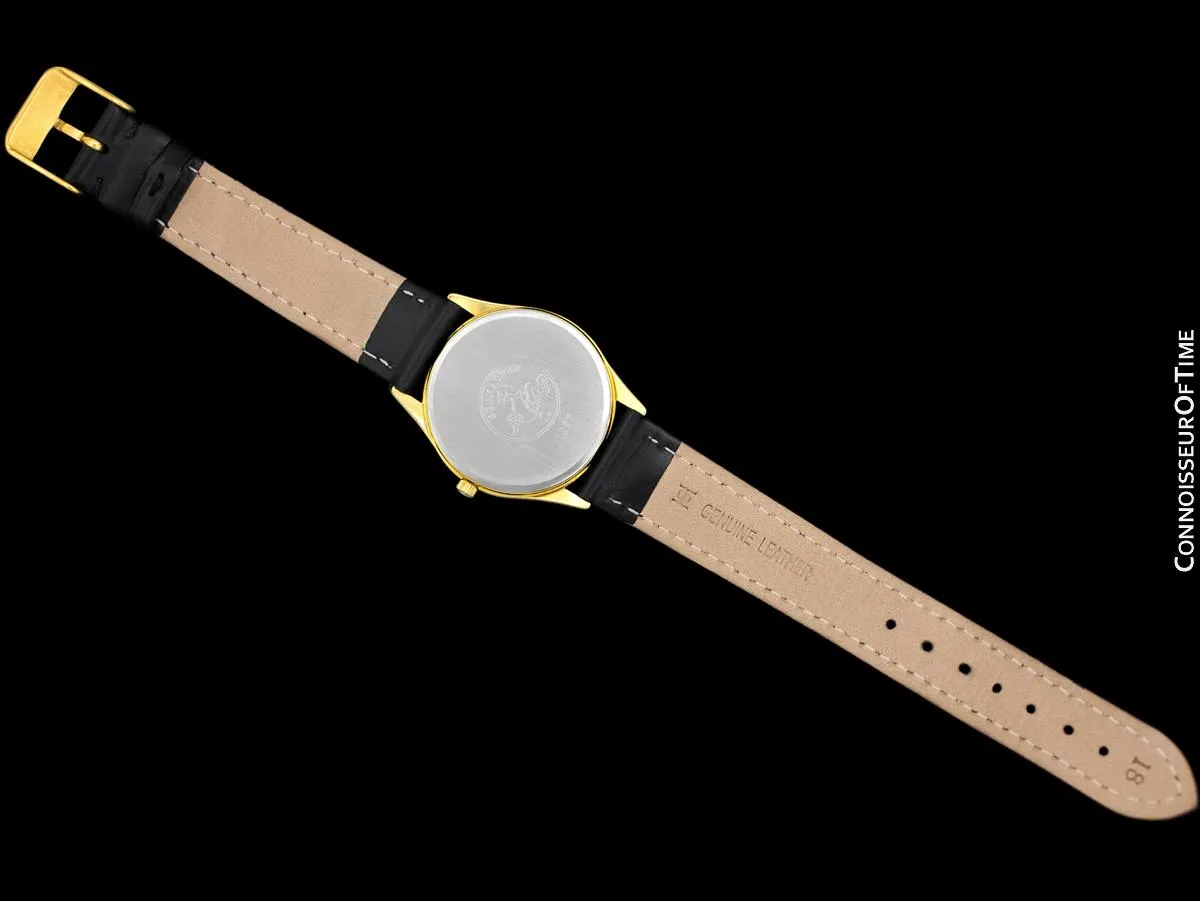 1982 Omega Seamaster Classic Accuset Vintage Mens Quartz Watch - 18K Gold Plated and Stainless Steel