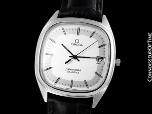 1983 Omega Seamaster Classic Vintage Mens Full Size Retro Quartz Watch - Stainless Steel