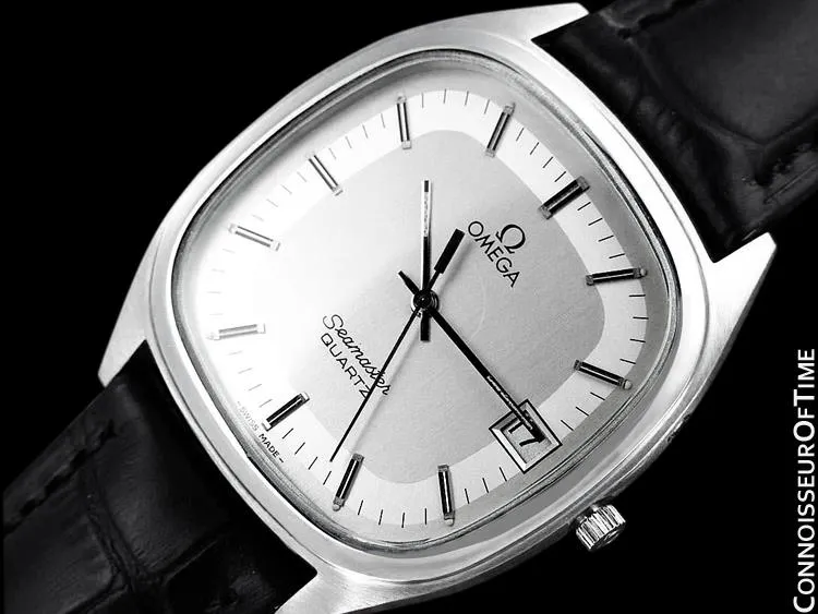 1983 Omega Seamaster Classic Vintage Mens Full Size Retro Quartz Watch - Stainless Steel