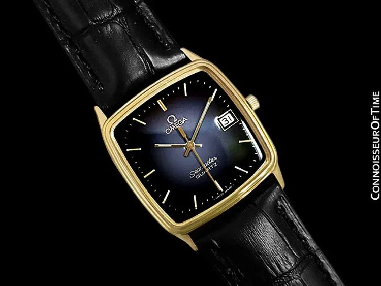 1985 Omega Seamaster Monaco Vintage Mens Quartz Watch - Stainless Steel & 18K Gold Plated