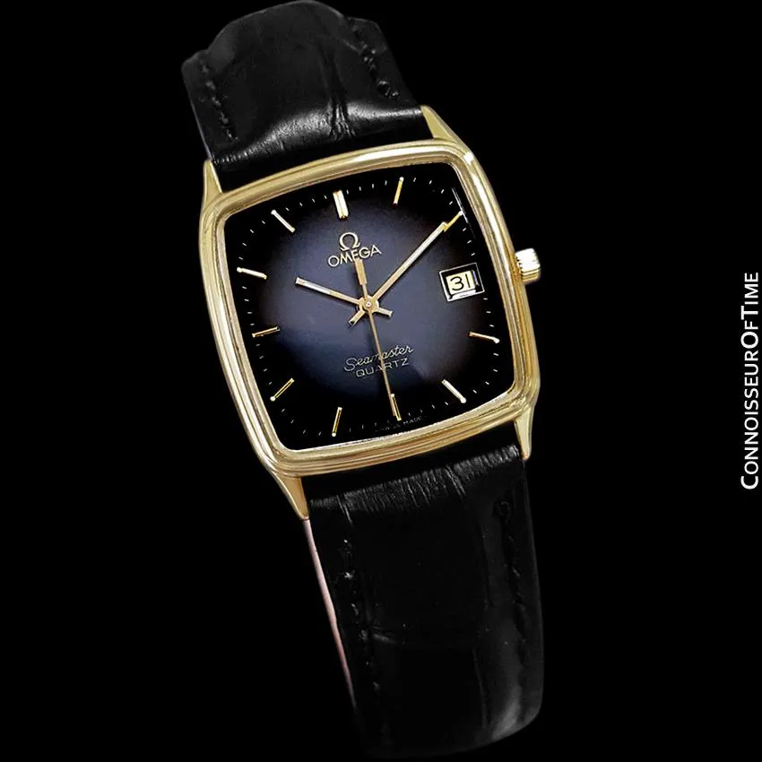 1985 Omega Seamaster Monaco Vintage Mens Quartz Watch - Stainless Steel & 18K Gold Plated