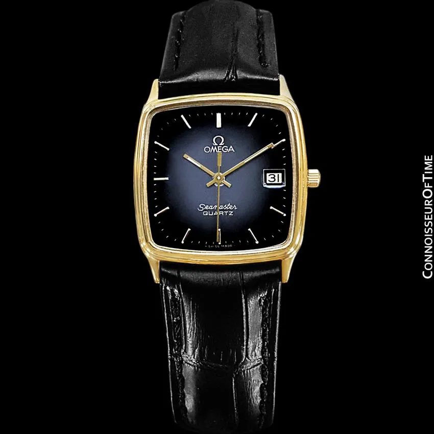 1985 Omega Seamaster Monaco Vintage Mens Quartz Watch - Stainless Steel & 18K Gold Plated