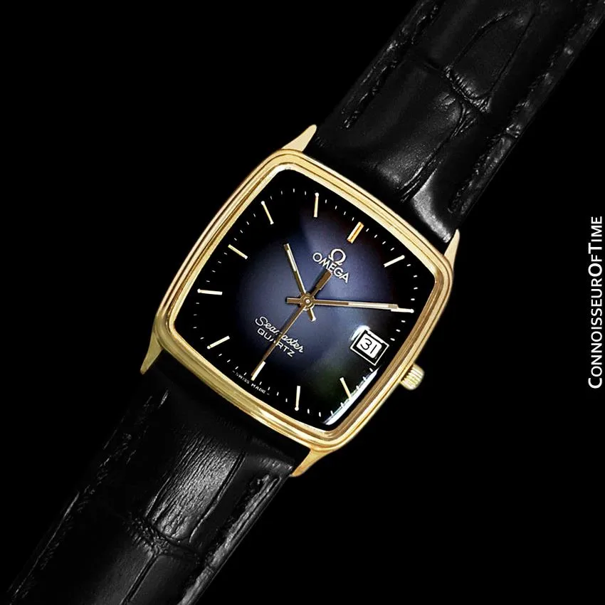 1985 Omega Seamaster Monaco Vintage Mens Quartz Watch - Stainless Steel & 18K Gold Plated