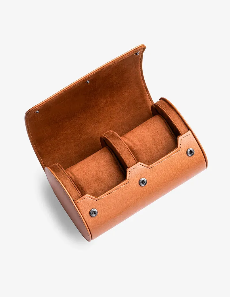 2 Slot Watch Roll - Brown