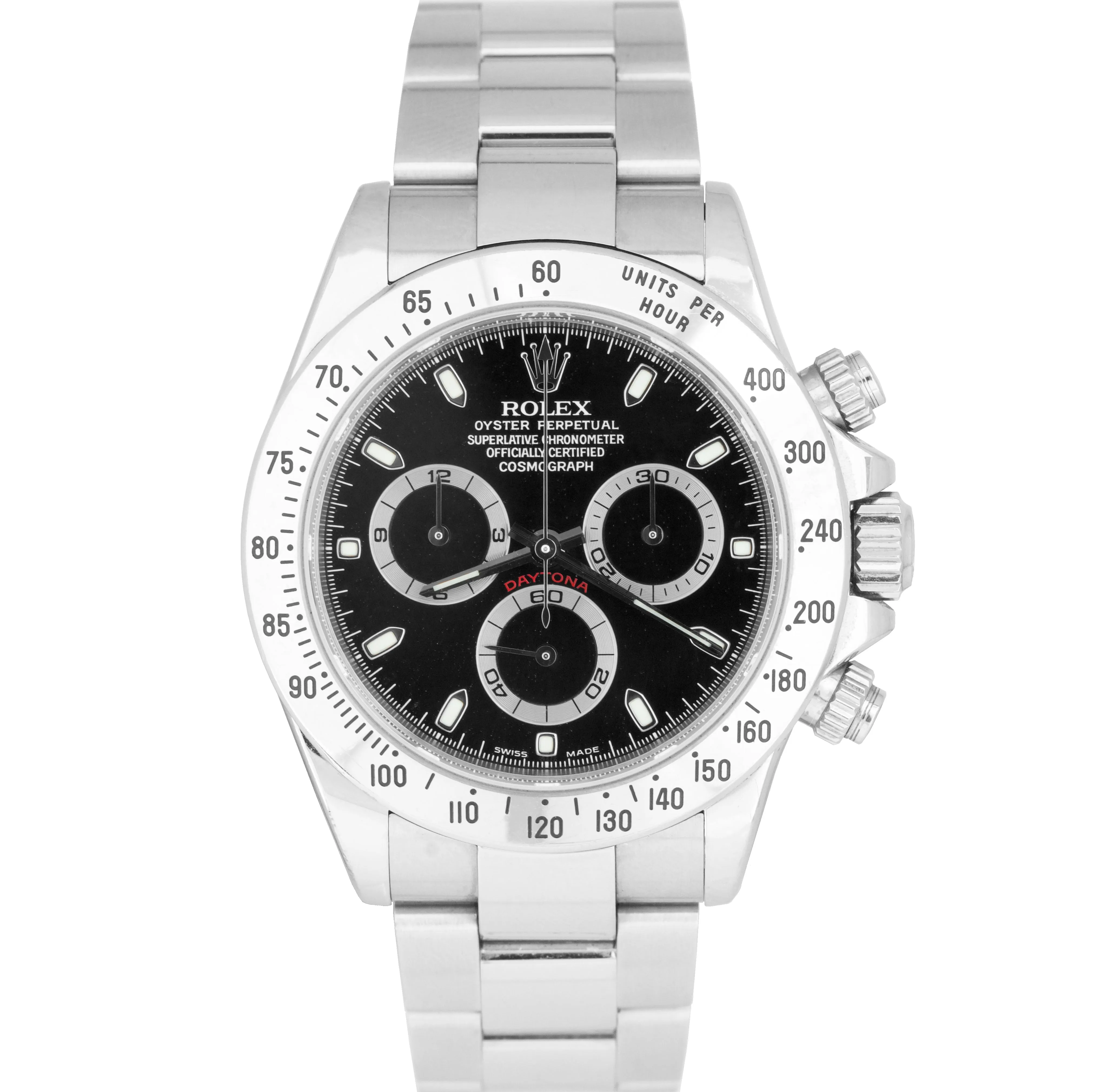 2002 Men's Rolex Daytona Cosmograph Y Black Stainless Steel 40mm Watch 116520