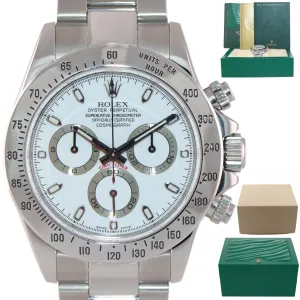 2019 Service Rolex Daytona 116520 White Steel Chronograph 40mm Watch Box 2007