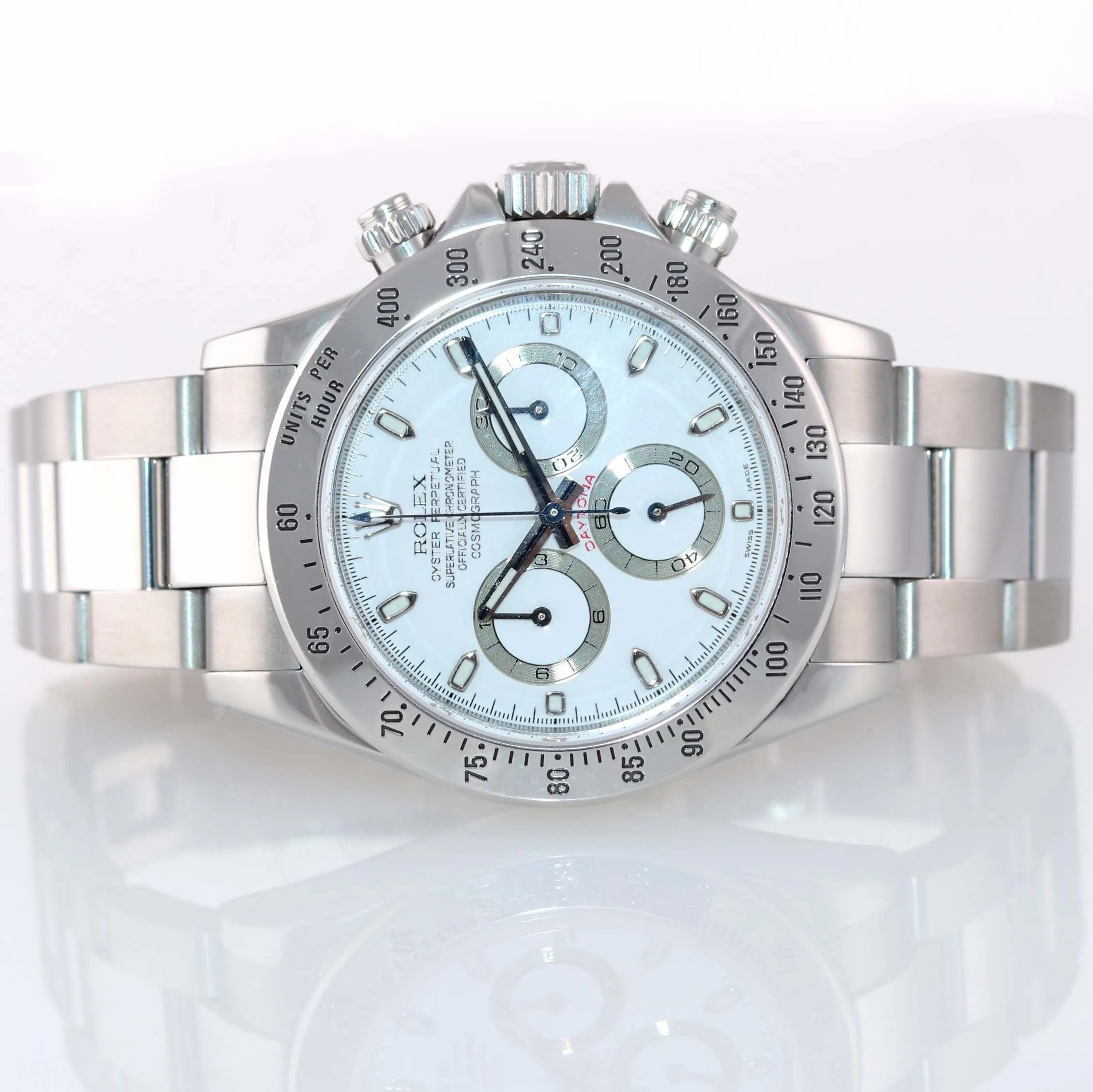 2019 Service Rolex Daytona 116520 White Steel Chronograph 40mm Watch Box 2007