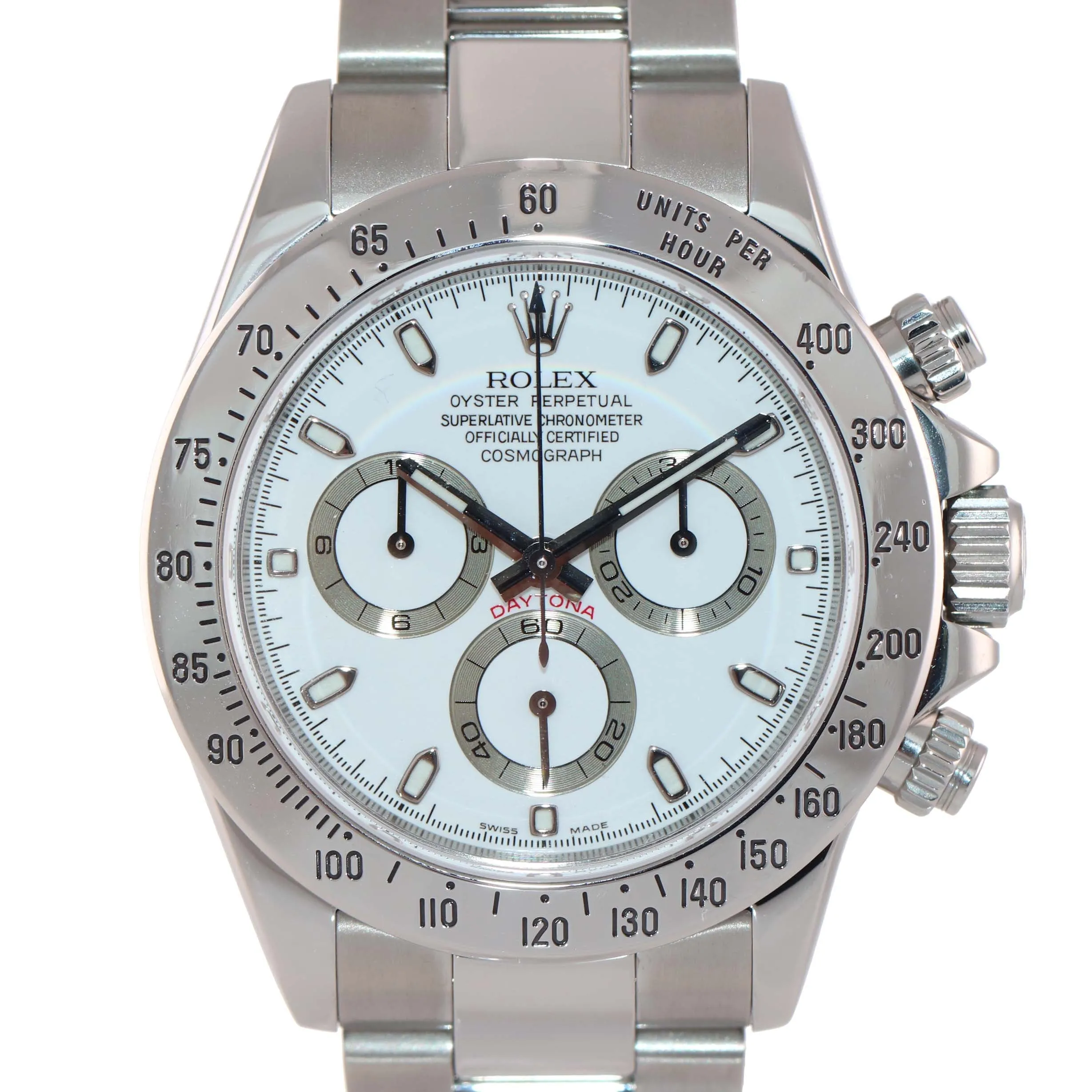 2019 Service Rolex Daytona 116520 White Steel Chronograph 40mm Watch Box 2007