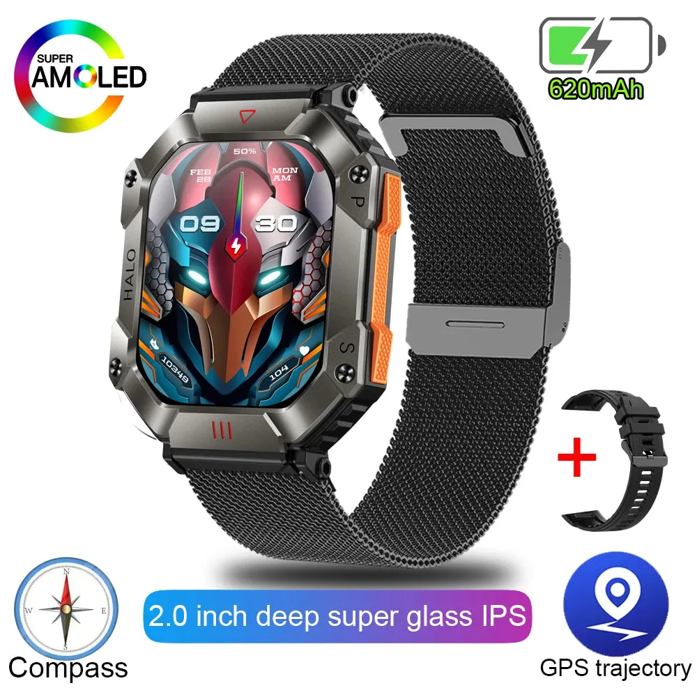2024 New Military Outdoor Smart Watch - GPS, Weather Tracking, AI Voice, 120  Sports Modes, for Men and Women
