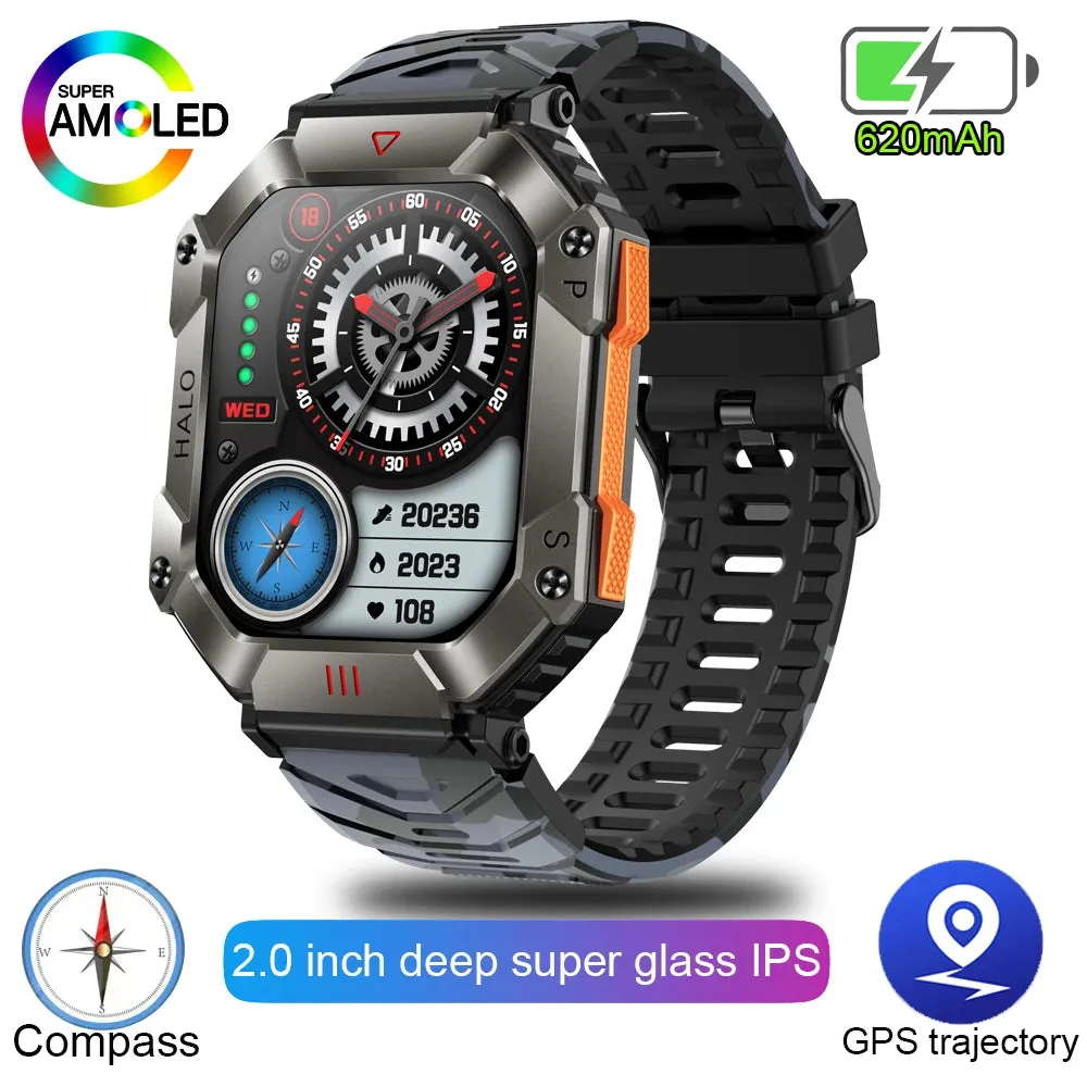 2024 New Military Outdoor Smart Watch - GPS, Weather Tracking, AI Voice, 120  Sports Modes, for Men and Women