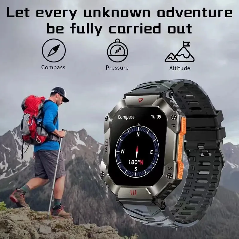 2024 New Military Outdoor Smart Watch - GPS, Weather Tracking, AI Voice, 120  Sports Modes, for Men and Women