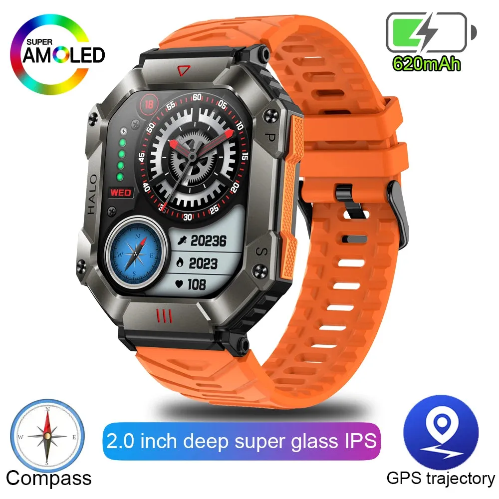 2024 New Military Outdoor Smart Watch - GPS, Weather Tracking, AI Voice, 120  Sports Modes, for Men and Women