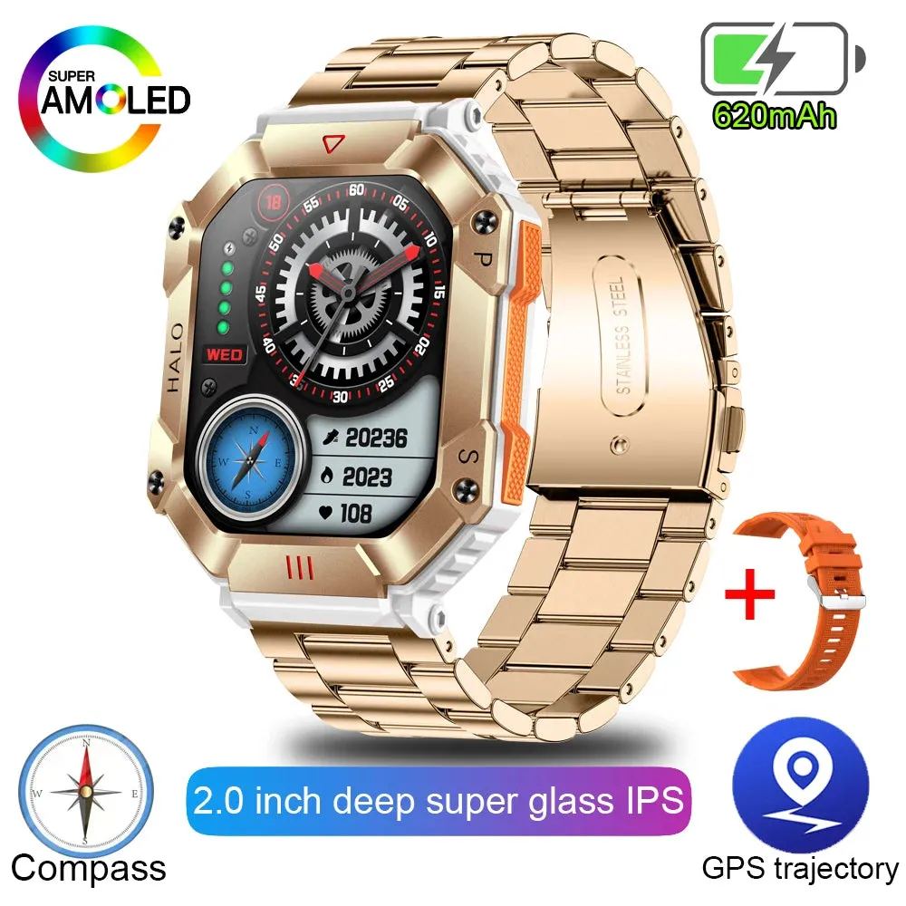 2024 New Military Outdoor Smart Watch - GPS, Weather Tracking, AI Voice, 120  Sports Modes, for Men and Women