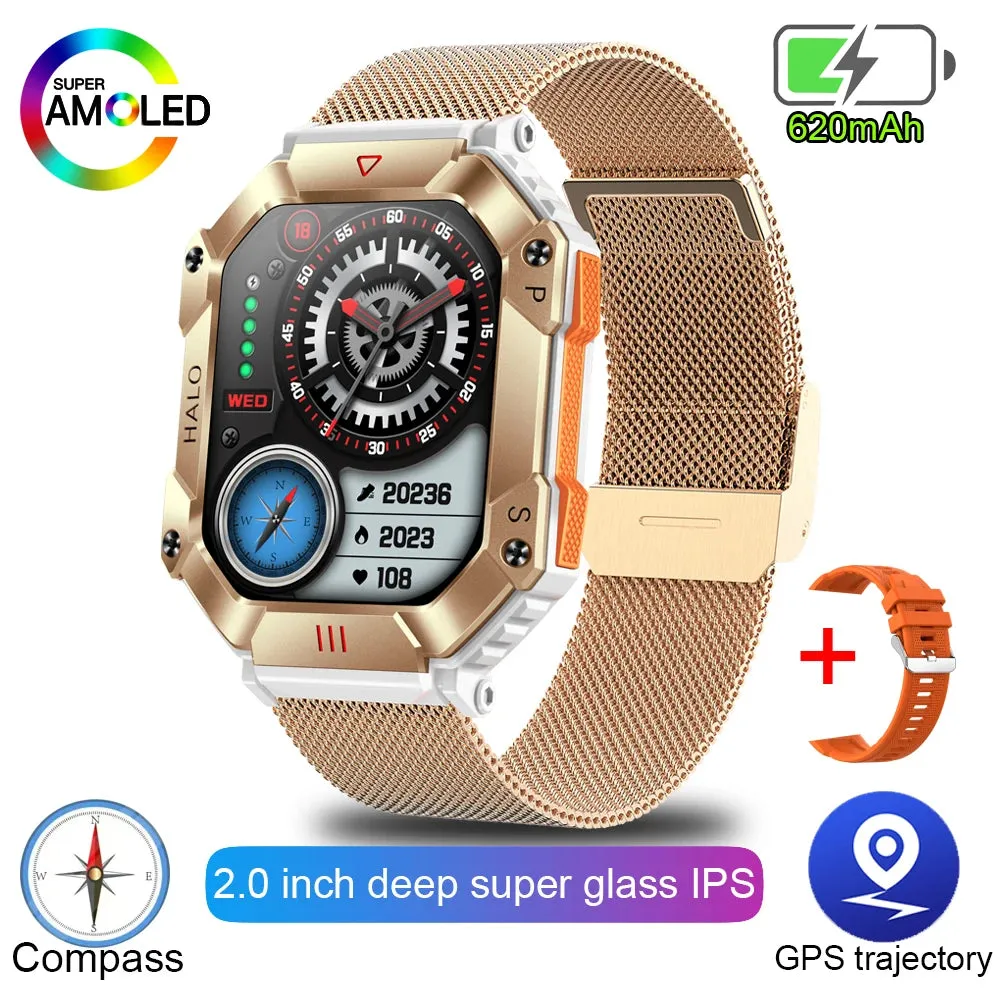 2024 New Military Outdoor Smart Watch - GPS, Weather Tracking, AI Voice, 120  Sports Modes, for Men and Women