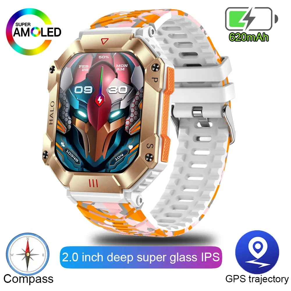 2024 New Military Outdoor Smart Watch - GPS, Weather Tracking, AI Voice, 120  Sports Modes, for Men and Women