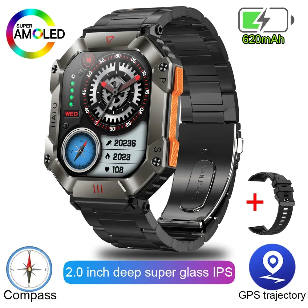 2024 New Military Outdoor Smart Watch - GPS, Weather Tracking, AI Voice, 120  Sports Modes, for Men and Women