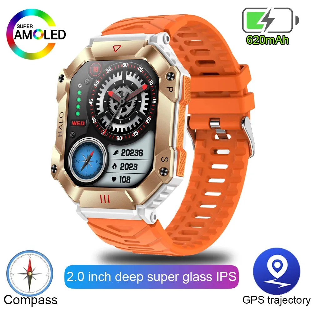 2024 New Military Outdoor Smart Watch - GPS, Weather Tracking, AI Voice, 120  Sports Modes, for Men and Women
