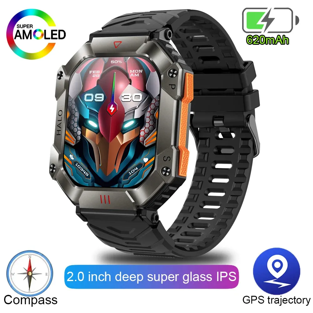 2024 New Military Outdoor Smart Watch - GPS, Weather Tracking, AI Voice, 120  Sports Modes, for Men and Women