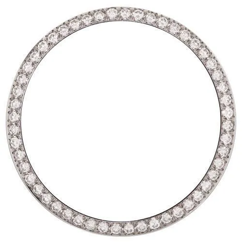 3 Carats 34 mm Mined Diamond Round Custom Bezel To Fit Rolex Date All Watch Models