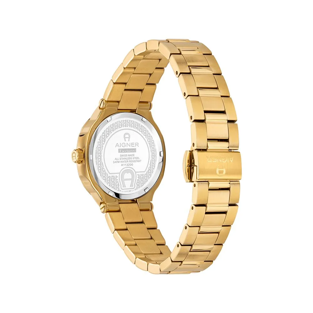AIGNER Men's Taviano Gold & White Dial Watch