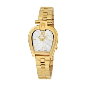Aigner Sassari Women's Silver Dial Stainless Steel/Gold Plated Bracelet Watch