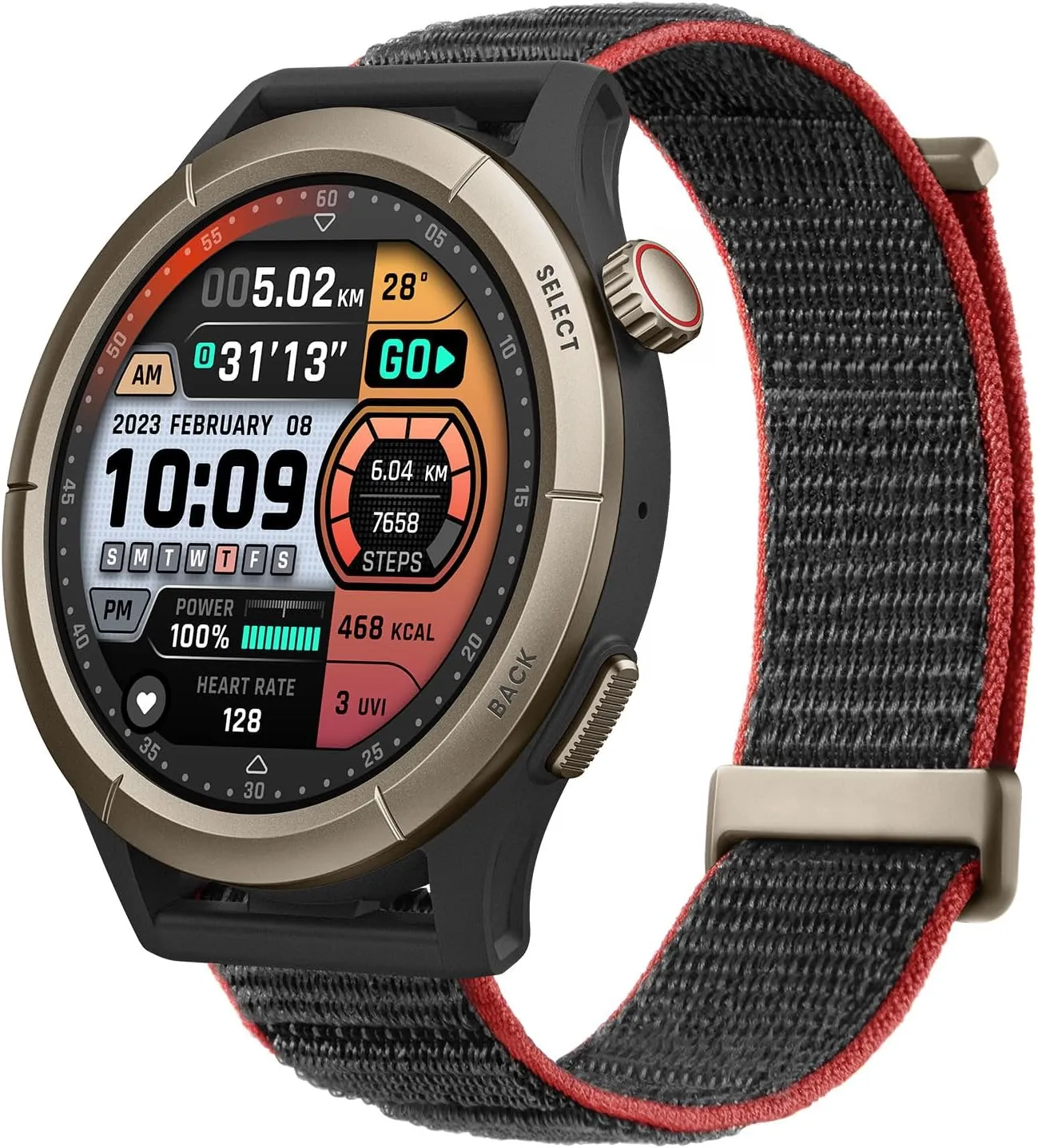 Amazfit A2292 Cheetah Pro 47mm Running Sports Smart Watch with Dual-Band GPS, Route navigation, Offline Maps, Training Template, 1.45'' AMOLED Display, 14-Day Battery Life, Heart Rate & Sleep Monitoring