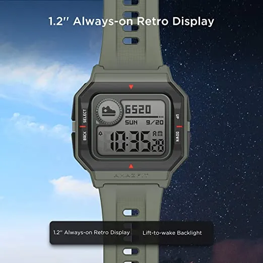 Amazfit Neo Sports Watch Smartwatch with Heart Rate Monitoring, Waterproof, Fitness and Activity Tracker - Green