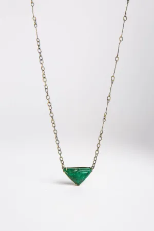 AMRAPALI LONDON | 18K YELLOW GOLD, BLACK RHODIUM, AND EMERALD PANNA NECKLACE
