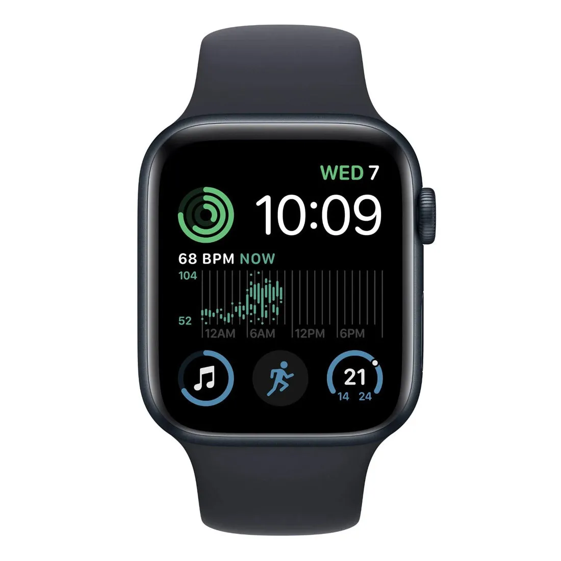 Apple Watch SE (2nd Gen) 44mm GPS   Cellular Midnight Aluminium Case with Midnight Sport Band - (Refurbished Grade-B)