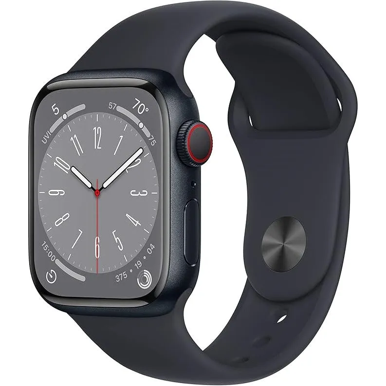 Apple Watch Series 8 GPS   Cellular 41mm Midnight Aluminum Case w/Midnight Sport Band