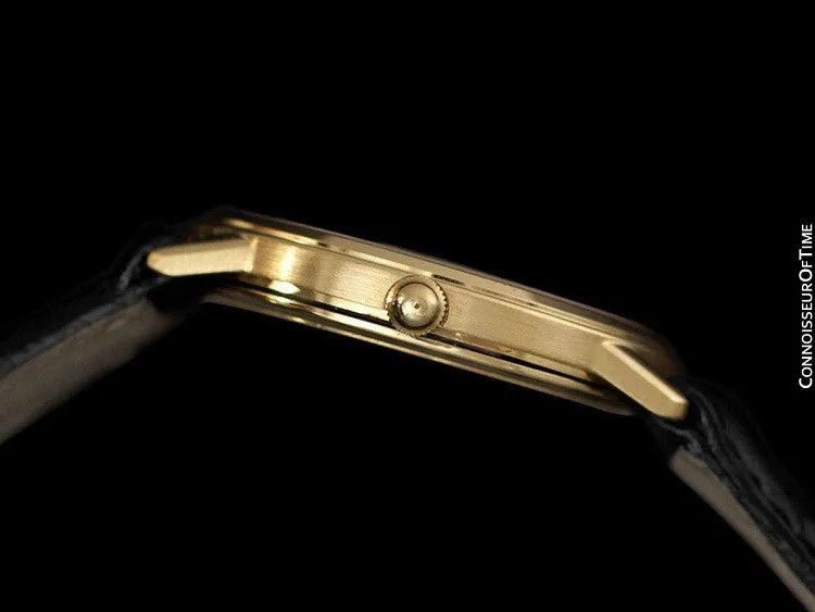 Audemars Piguet Round Midsize Mens Dress Watch - 18K Gold with AP Band & Buckle