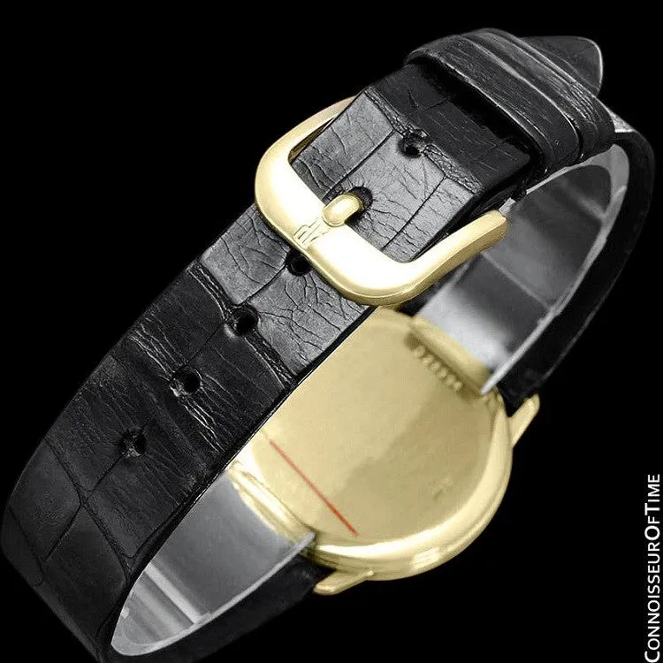 Audemars Piguet Round Midsize Mens Dress Watch - 18K Gold with AP Band & Buckle